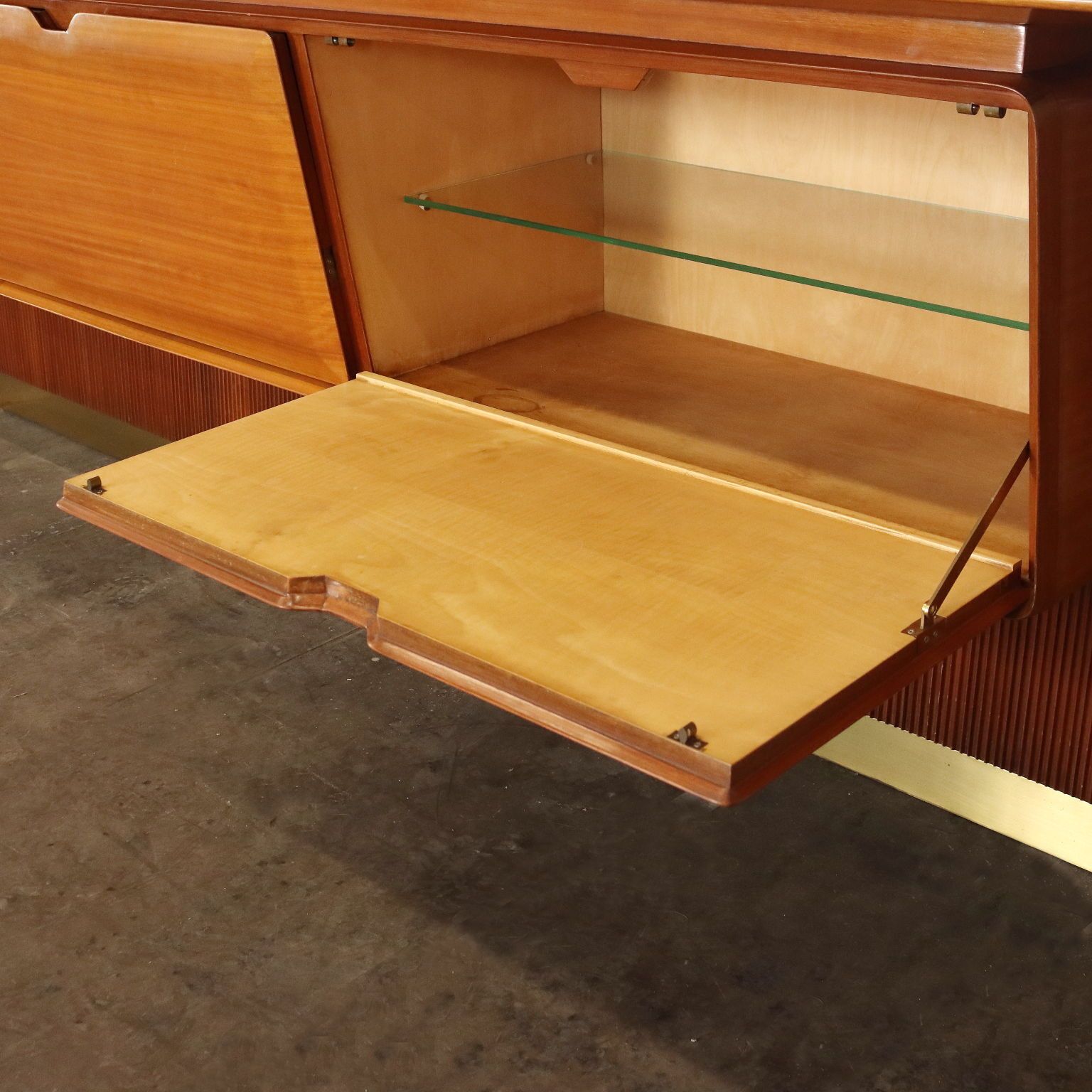 5560.0 Vintage Living Room Cabinet Wood Aluminium 1950s photo