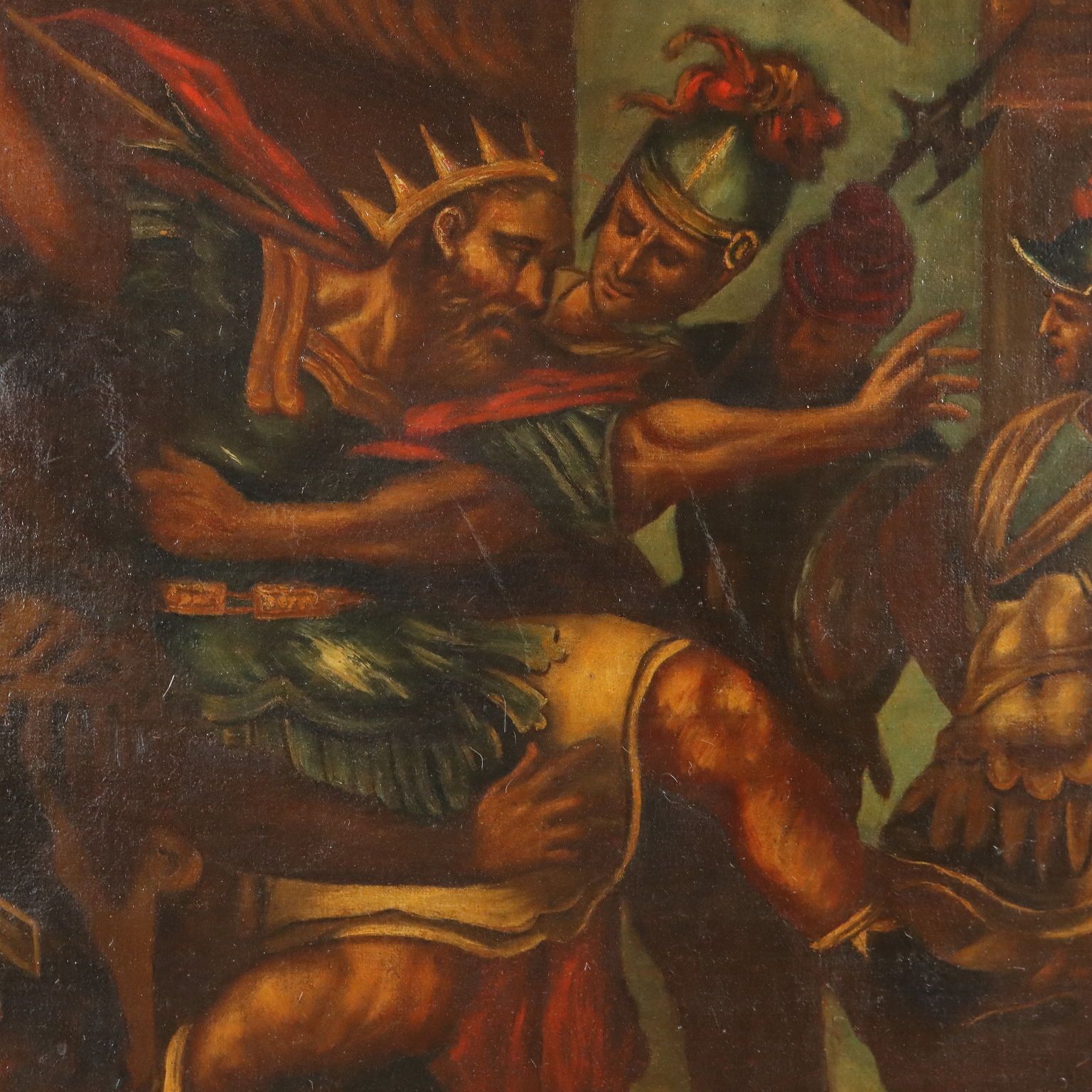 Antique Painting Religious Subject Oil On Canvas XVII Century photo 2470.0
