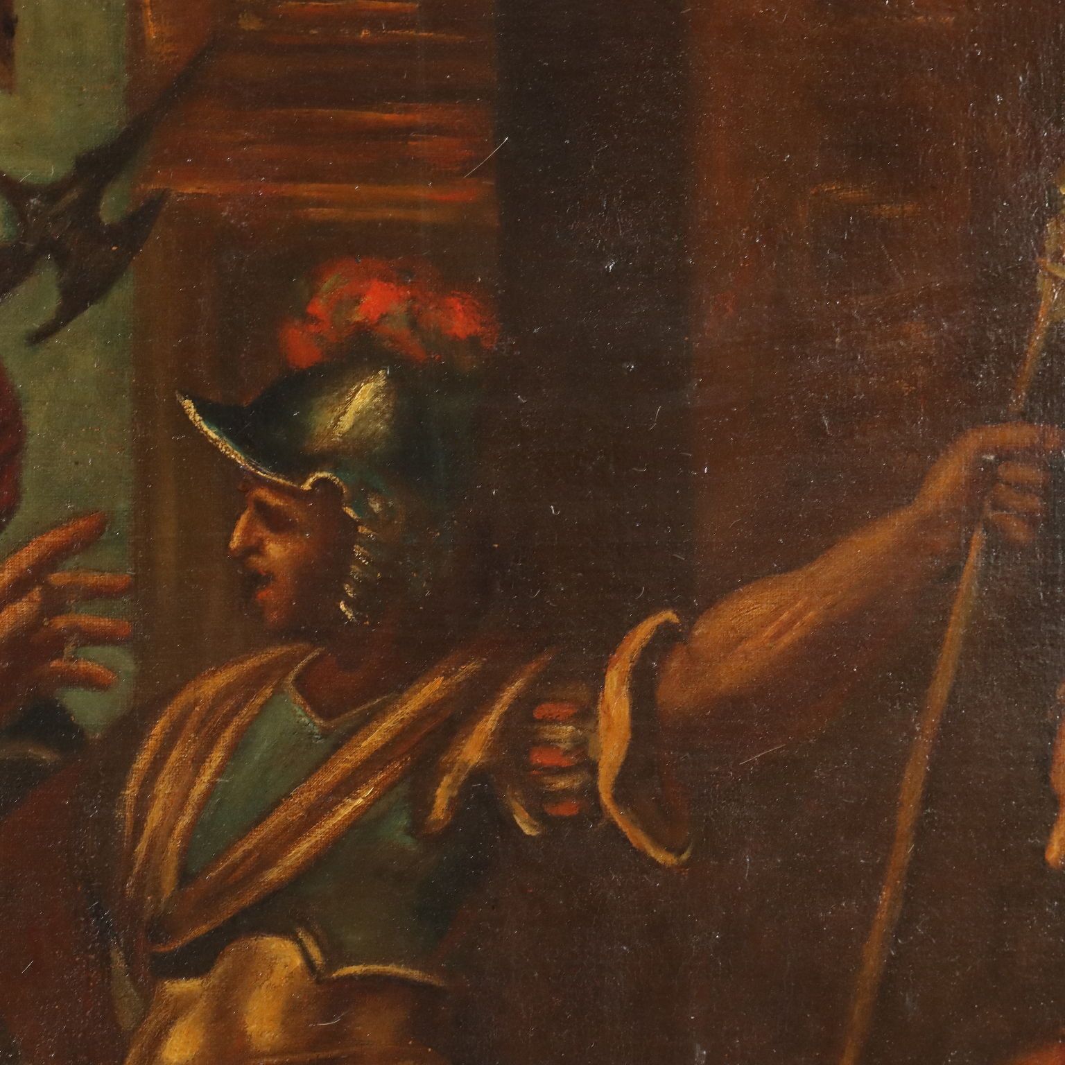 Antique Painting Religious Subject Oil On Canvas XVII Century photo vinterior