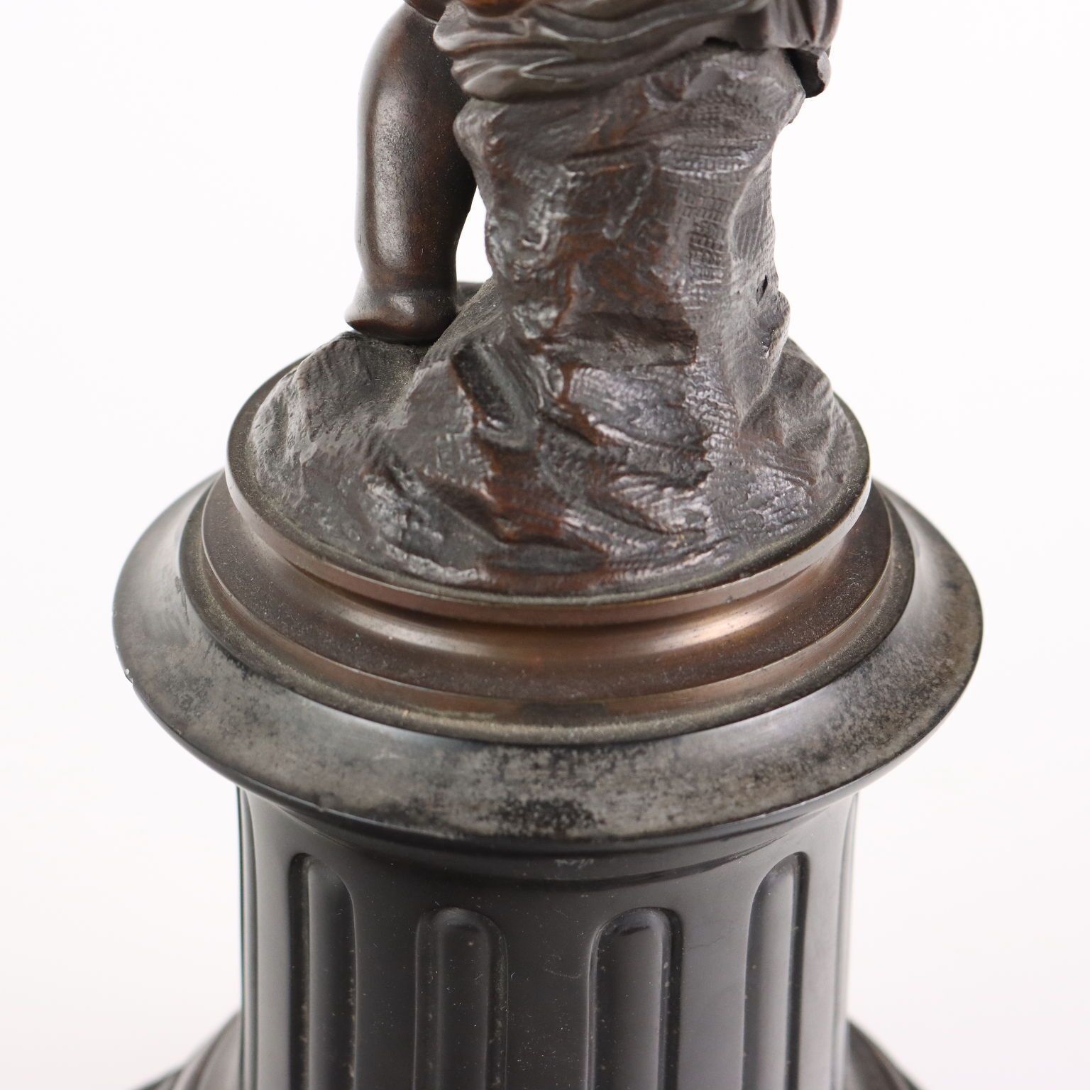 photo furniture Antique Candelabra Bronze Black Marble Europe XIX Century