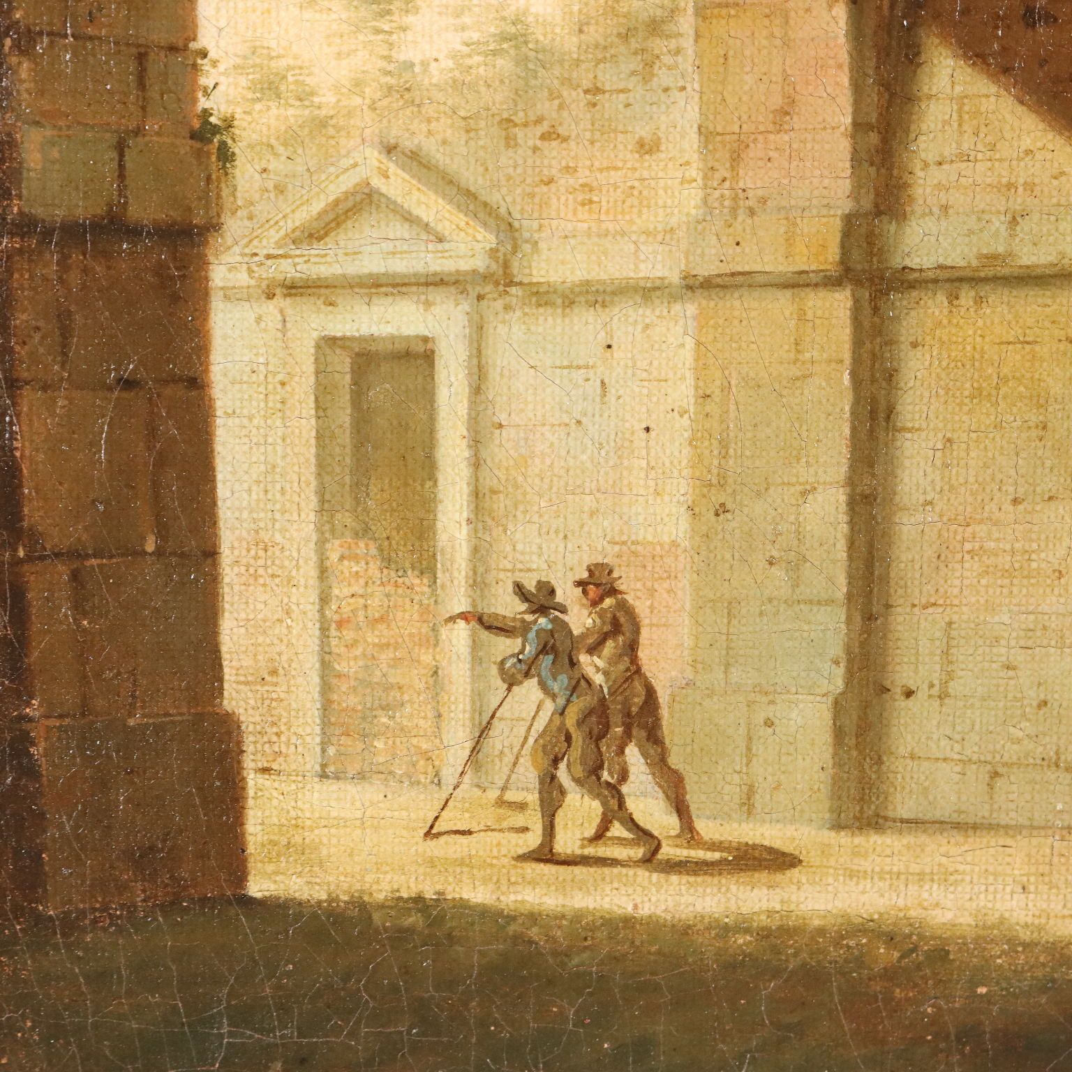 Antique Painting Folly Oil On Canvas Italy Late XVIII Century photo 5940.0