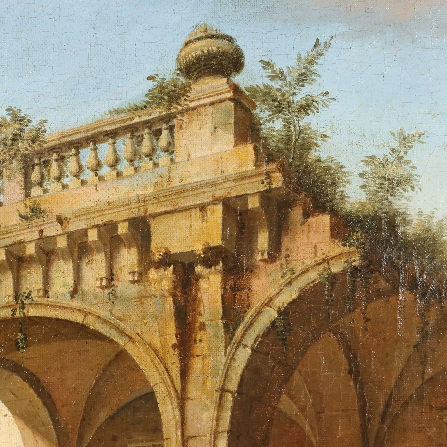Antique Painting Folly Oil On Canvas Italy Late XVIII Century photo buy