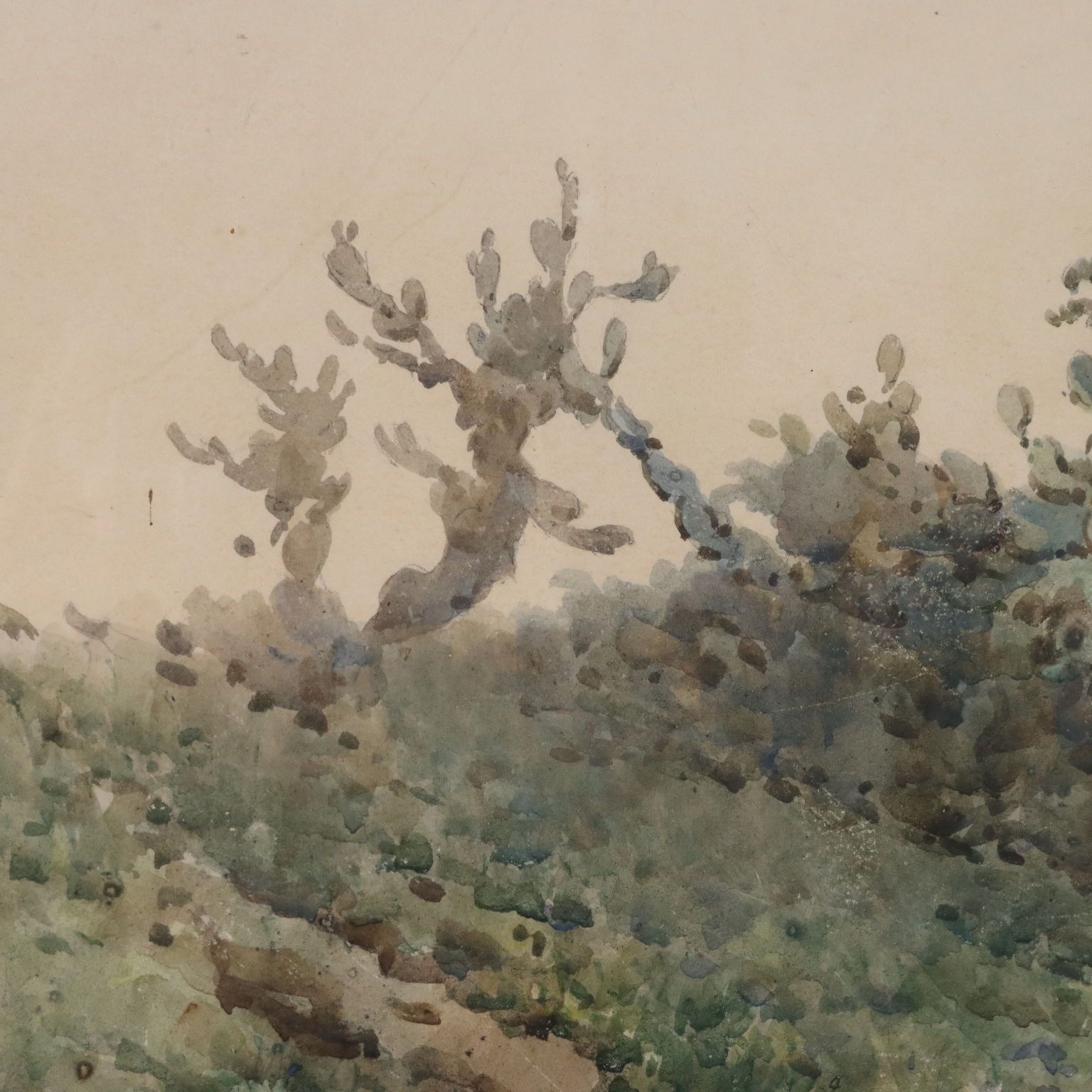 Antique Painting Signed Angelos Giallinas Watercolor On Paper '800 photo 3960.0