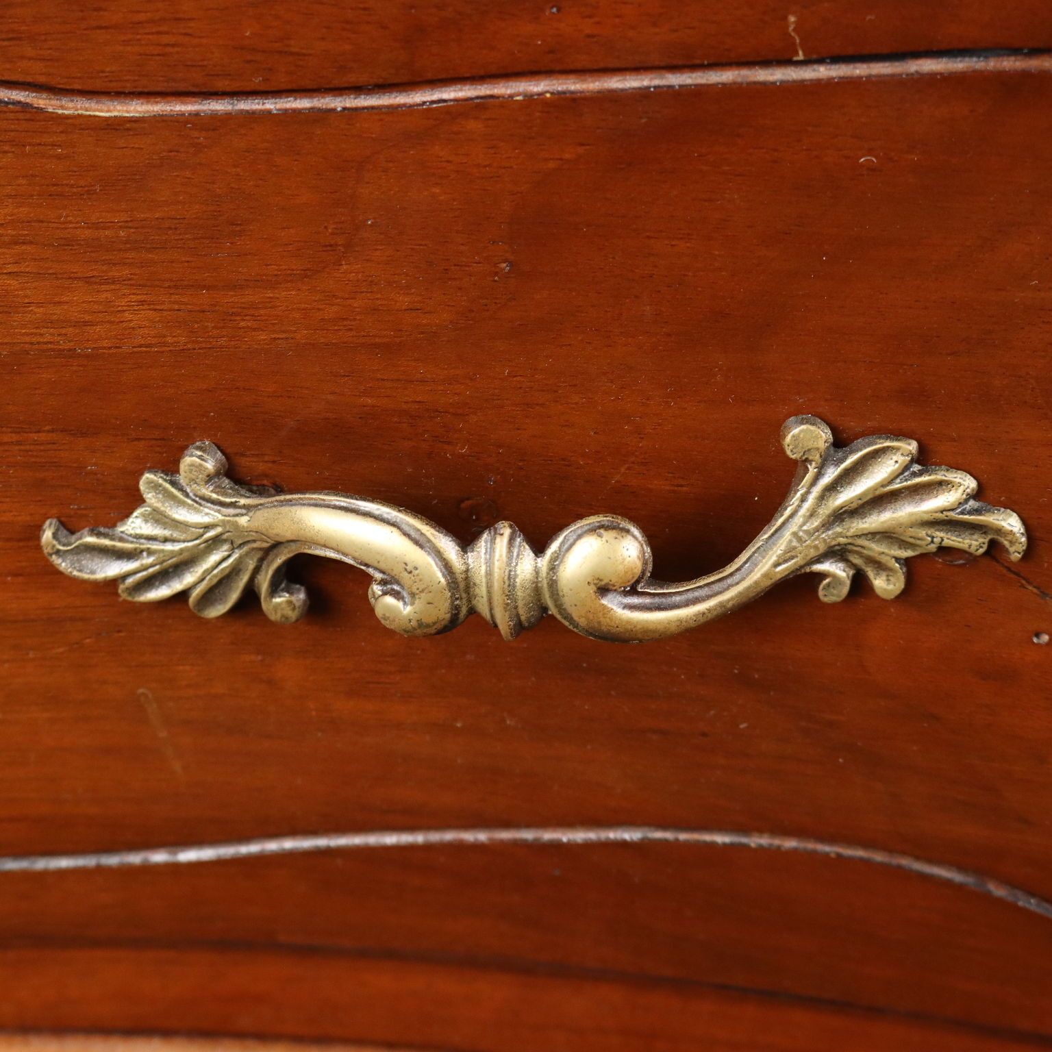 Furniture Antique Baroque Flap Cabinet Walnut Parma Italy XVIII Century photo