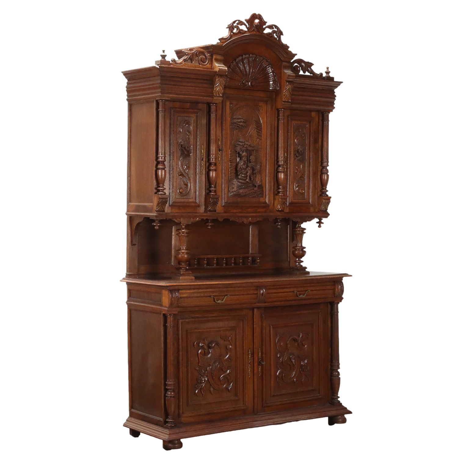 Antique Cupboard Neo Renaissance Style Oak France XIX Century