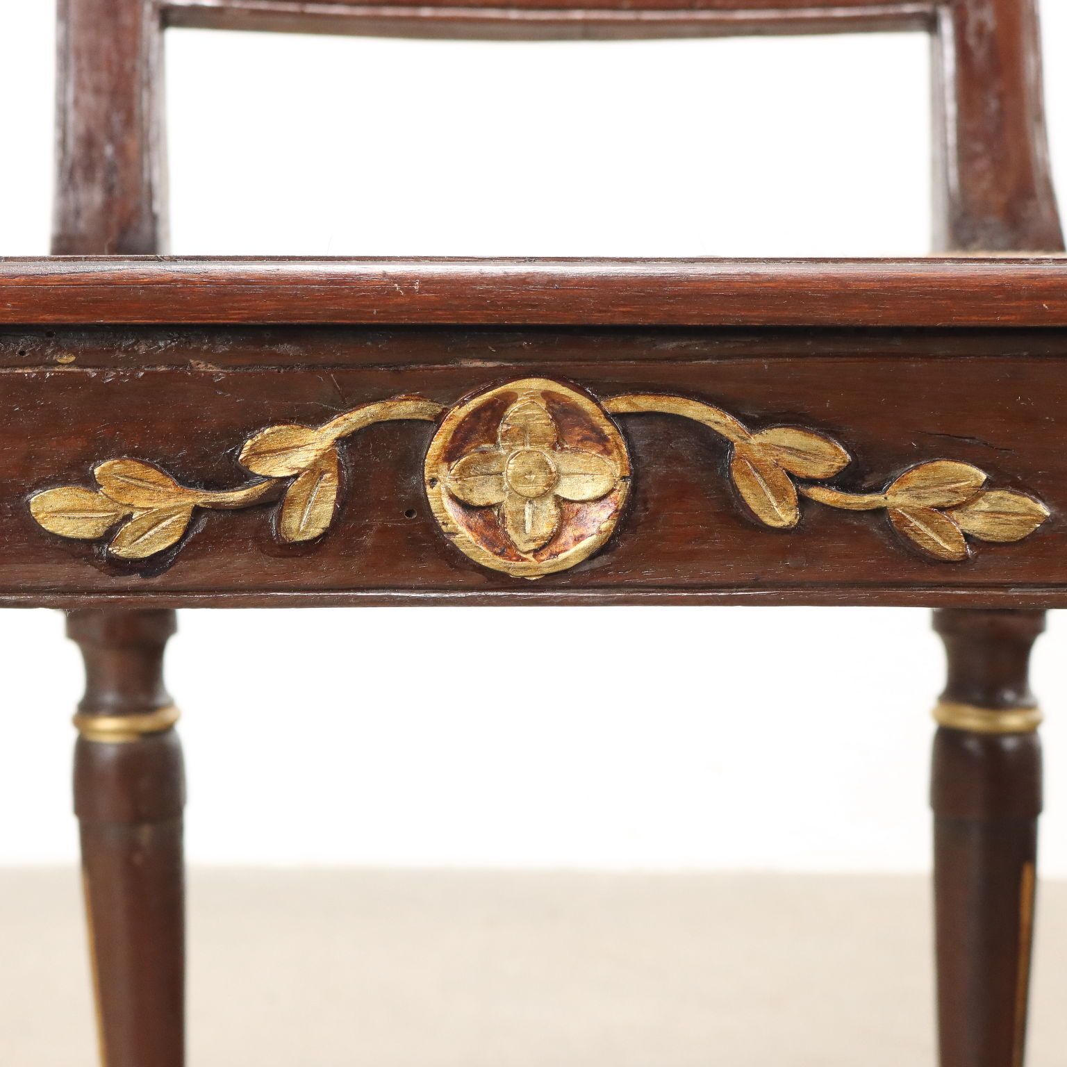 Antique Neo Classical Chairs Walnut Metal Italy XVIII Century photo Furniture