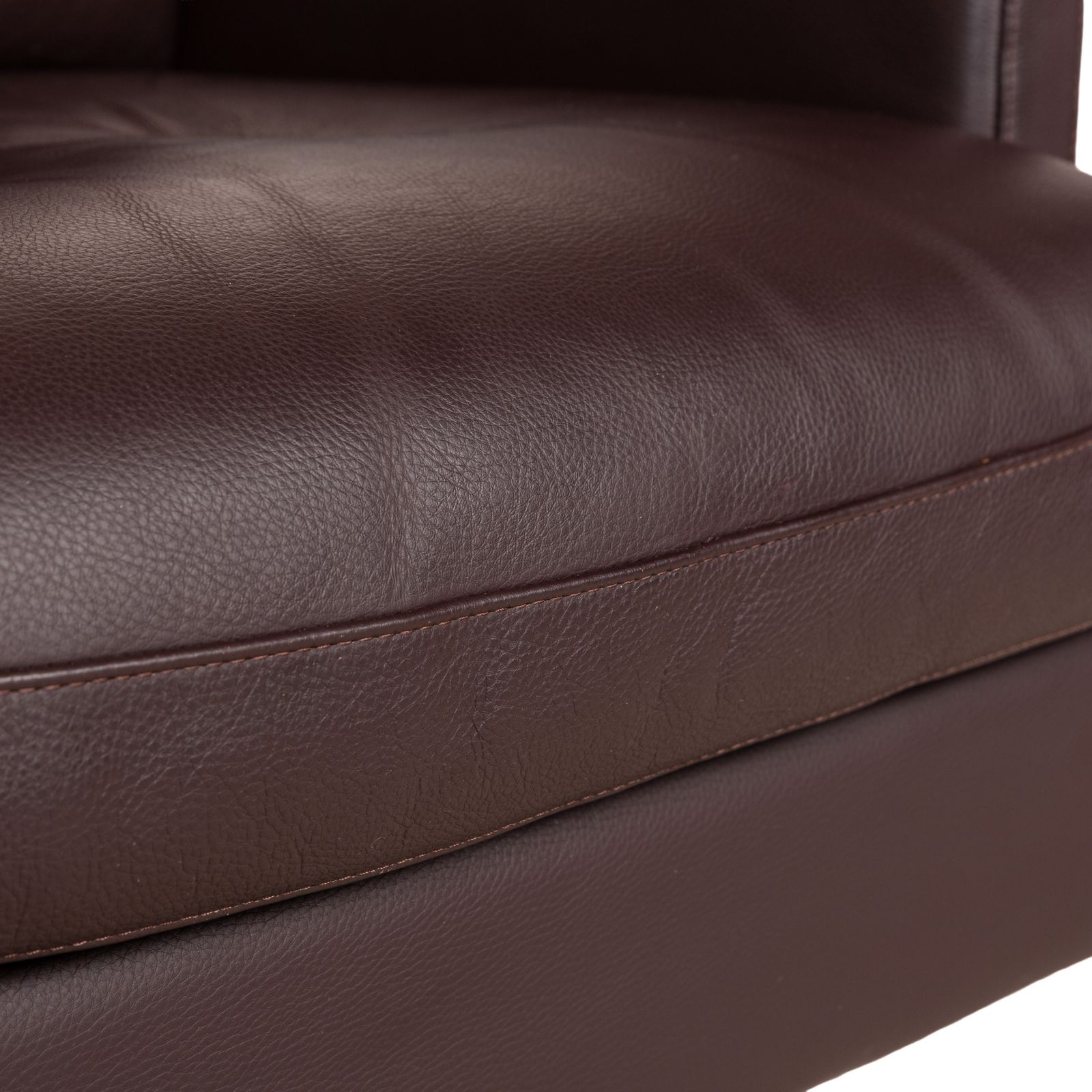 Fauteuil pivotant Cor Conseta en cuir brun photo for sale