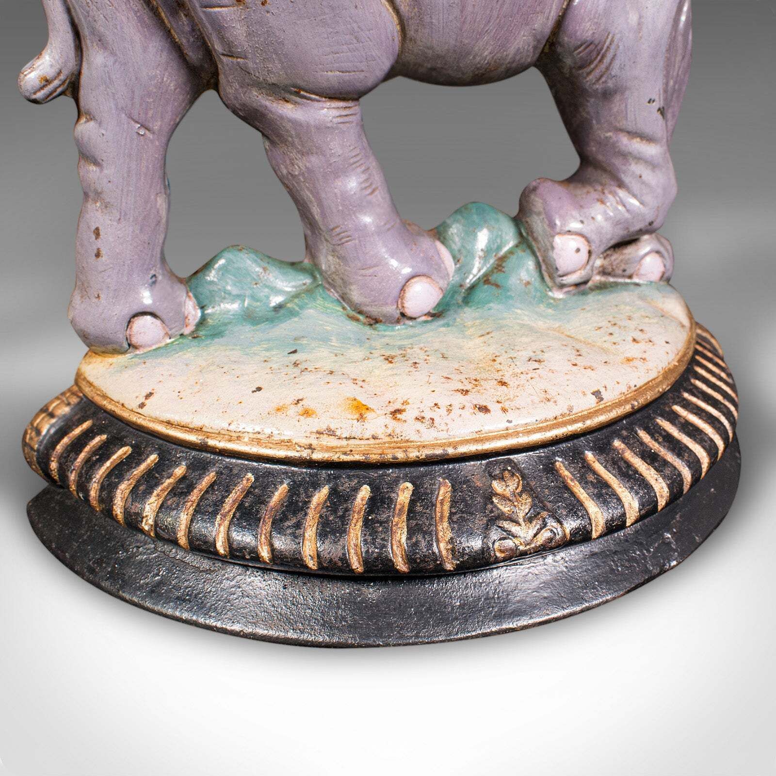 Antique Elephant Doorstop, English, Great Exhibition, Door Keeper, Victorian photo vintage