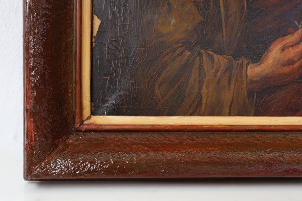 Flemish Artist, Baroque Figures, 1800s, Oil On Canvas, Framed photo buy