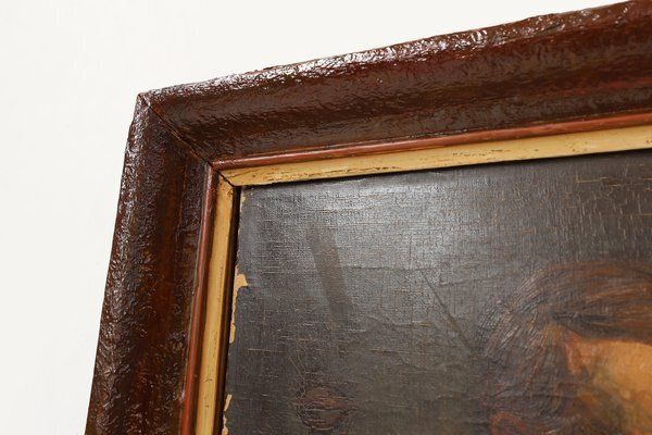 photo furniture Flemish Artist, Baroque Figures, 1800s, Oil On Canvas, Framed