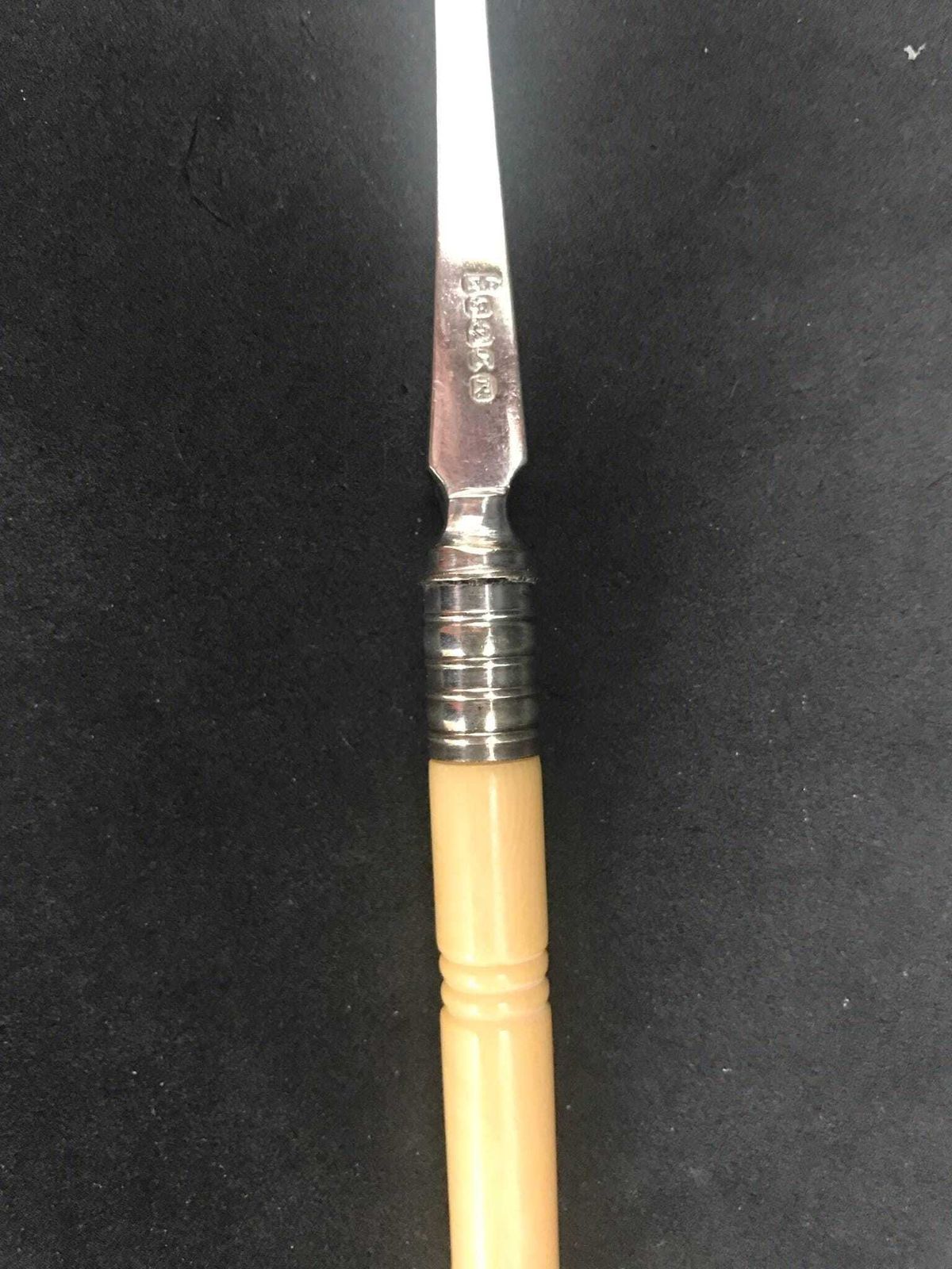 Pickle Fork Antique English Silver Plated Handled Pickle Fork C.1880 Victorian Gift For Him Olives Fork Bar Accessory Meat Server photo vinterior