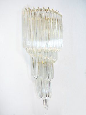 Gilt Brass & Crystal Chandelier By Paolo Venini For Camer, 1960s