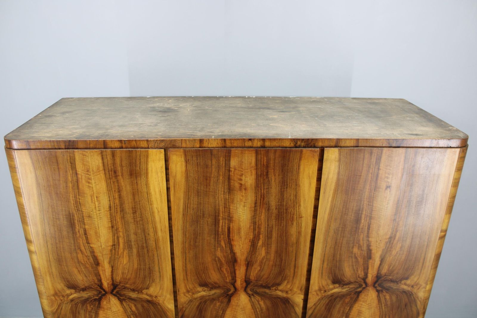1930s Bauhaus Wardrobe By Vichr & Spol In Walnut Finish, Czechoslovakia photo Furniture