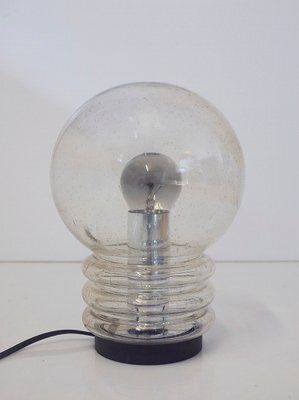 German Murano Glass And Chrome Model Bulb Table Lamp From Limburg, 1960s