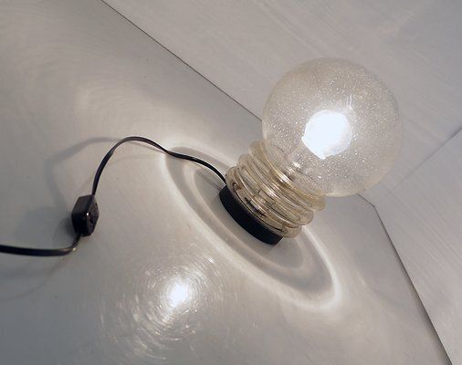 German Murano Glass And Chrome Model Bulb Table Lamp From Limburg, 1960s photo Lighting