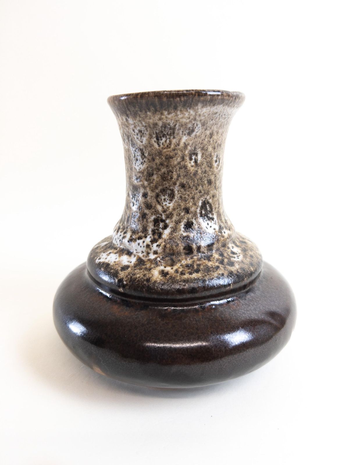 Earthtones Fat Lava Ceramic West German Pottery Vase By Ruscha 840 photo vintage