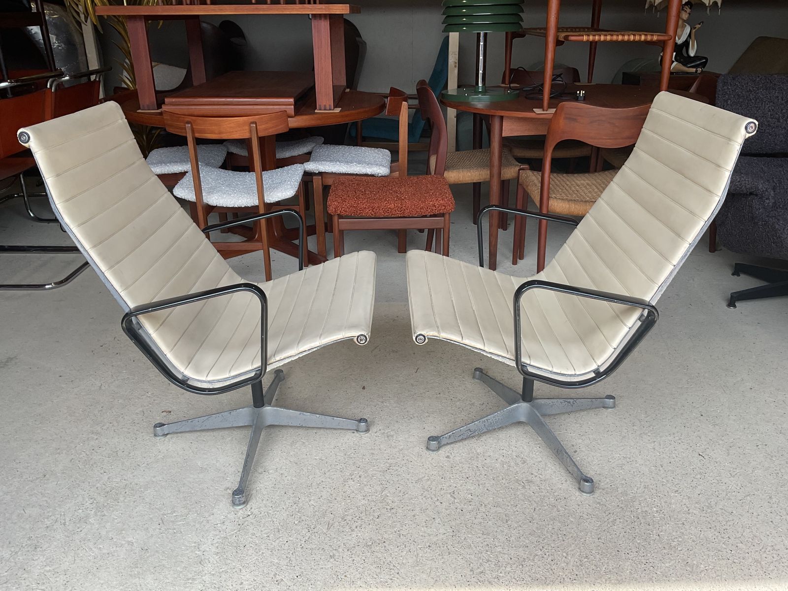 Pair Of Charles & Ray Eames For Herman Miller Co. Group Lounge Chairs, Model 681/82, C. 1959