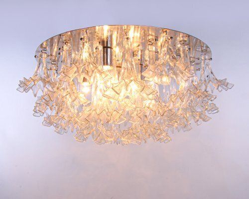photo furniture Murano Glass Arethusa Flush Mount Chandelier From Barovier & Toso, 1960s