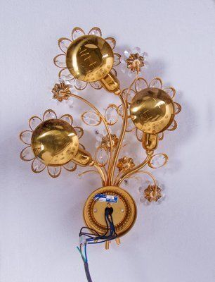 photo furniture Swarovski Crystal & Gilt Brass Wall Sconce From Palwa, 1960s, Set Of 2