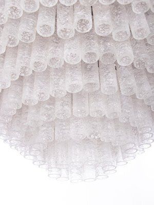 Large Murano Glass Tubes Ballroom Chandelier From Doria, 1960s photo Lighting