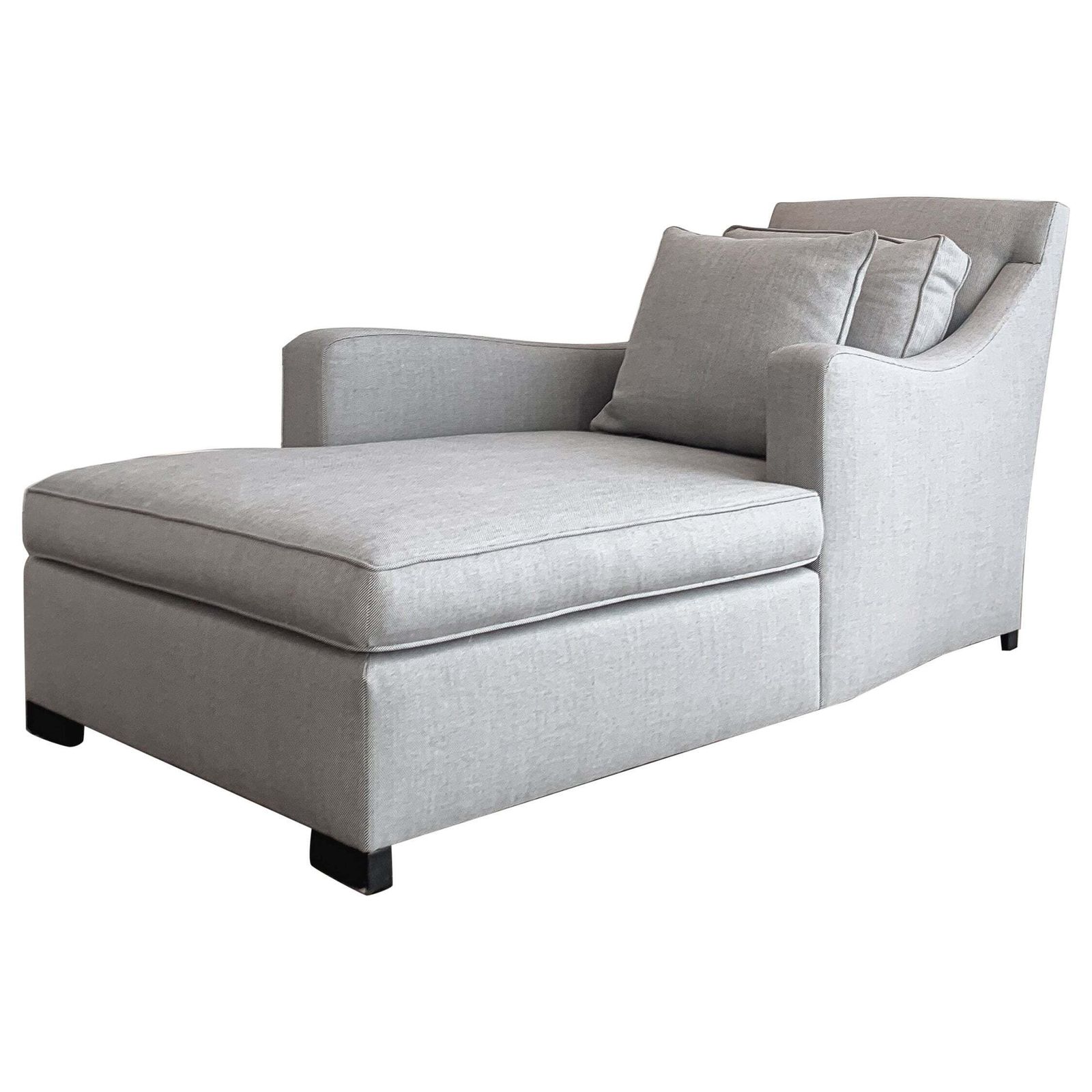 Vintage Grey Wool Chaise Longue, Bond Street By Donghia