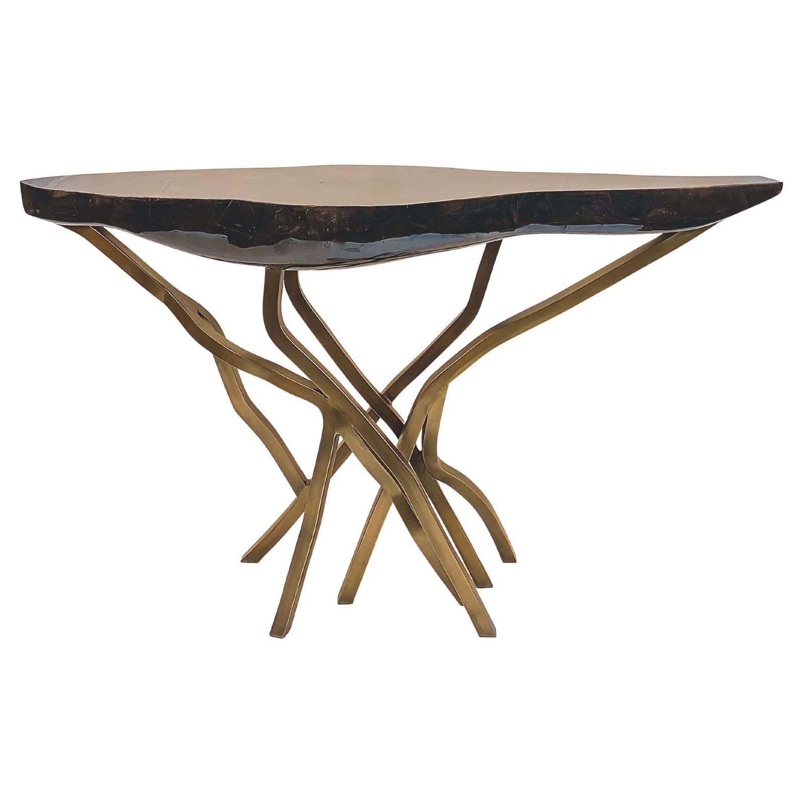 Tessellated Shell And Bronze Console, Acacia By R And Y Augousti, Contemporary France