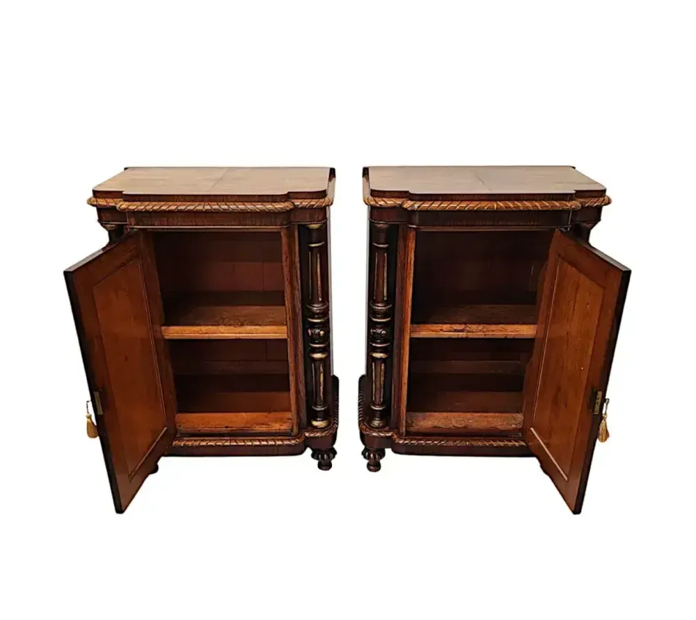 A Very Fine Pair Of 19th Century Pier Cabinets photo Furniture