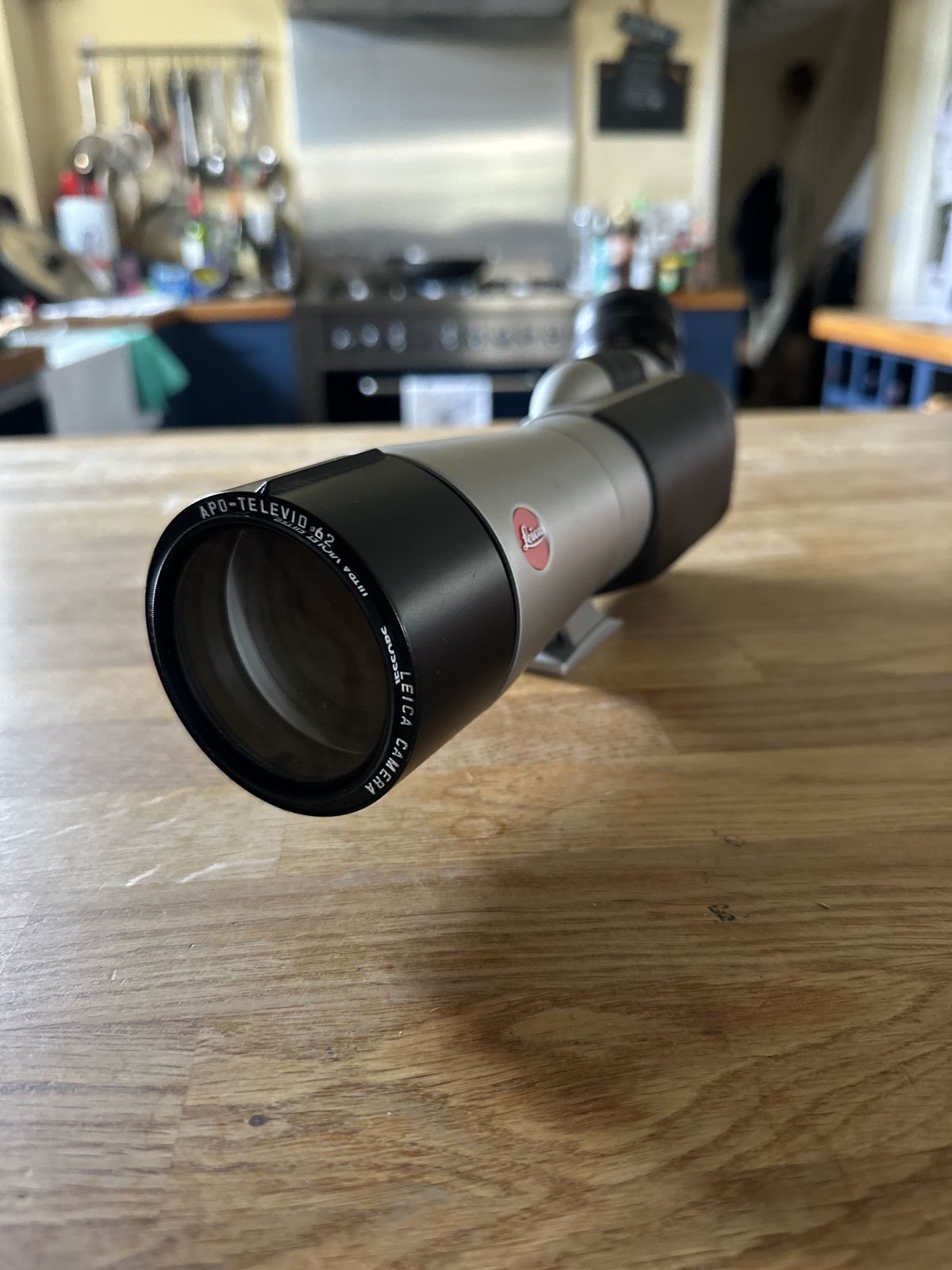 Leica Apo Televid 62 Angle View & Velbon Sherpa 200r Tripod & Accessories photo furniture