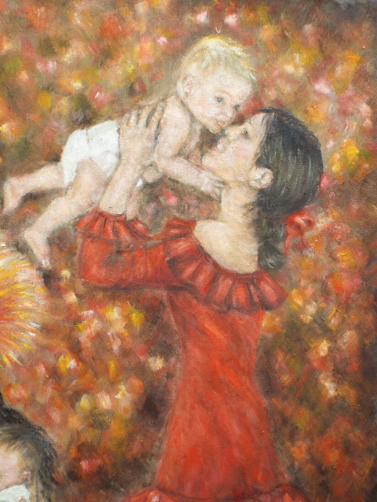 Hispanic Dancers Mothers & Babies Original Oil Painting Figurative Andi J Lucas photo buy