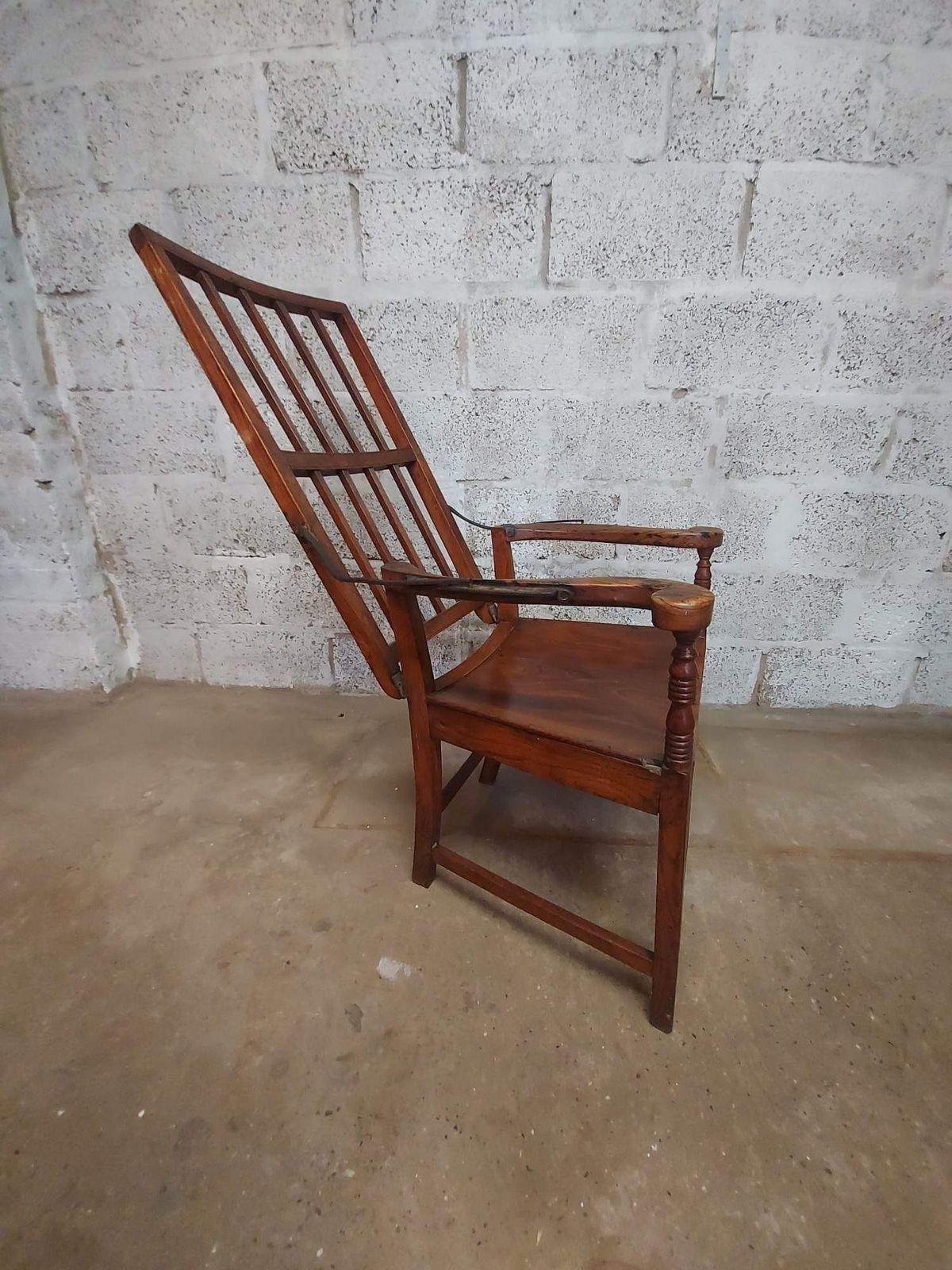 18th Century Antique Elm Recliner Armchair East Anglian Recliner. photo furniture