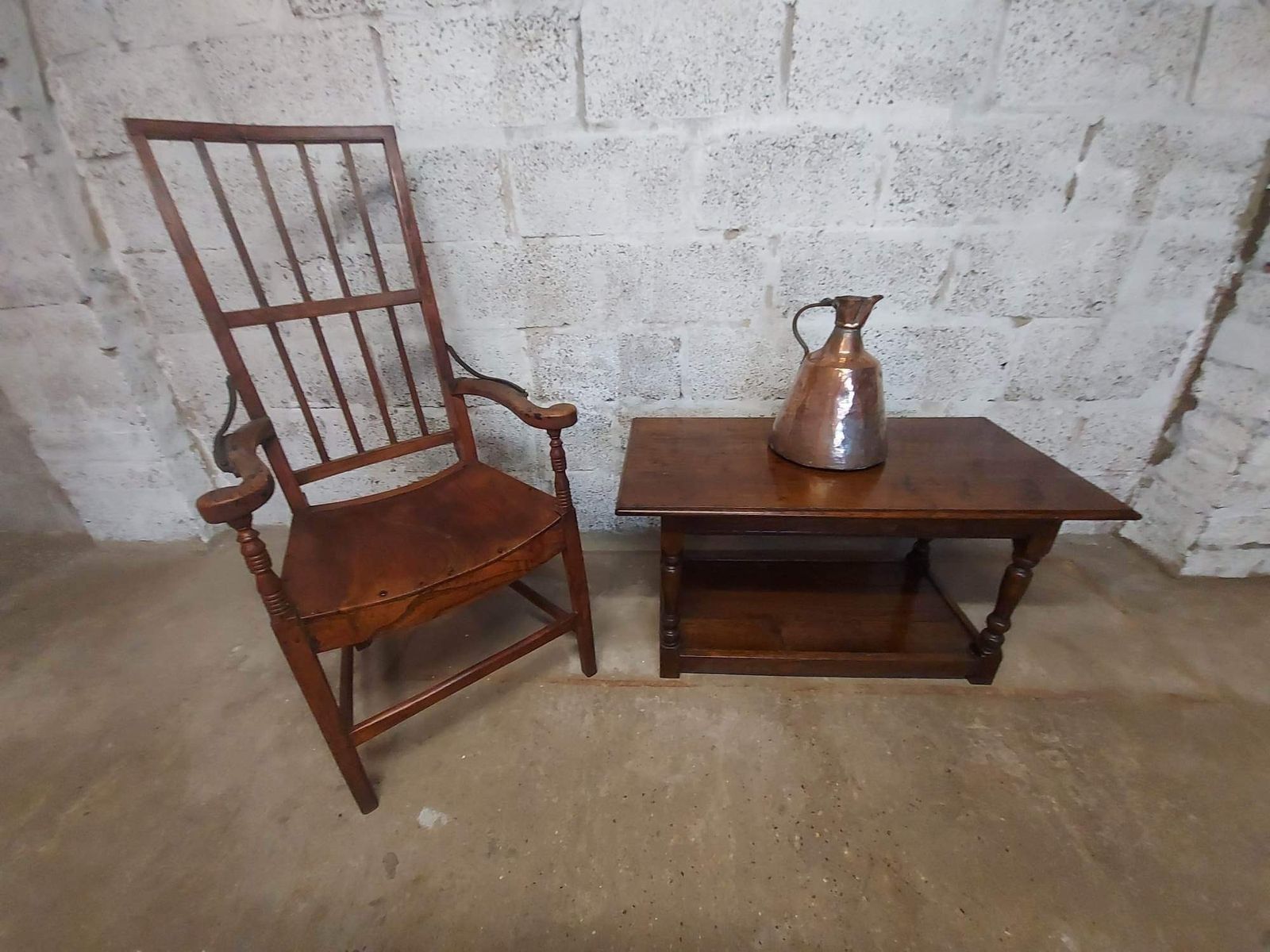 18th Century Antique Elm Recliner Armchair East Anglian Recliner. photo for sale
