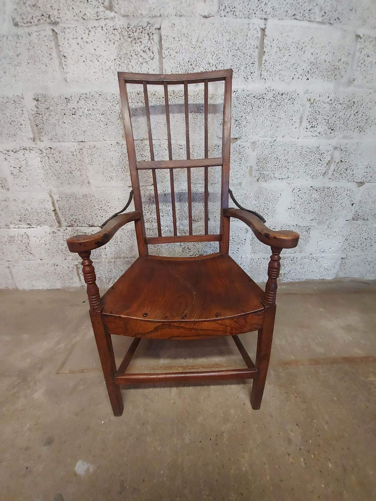 18th Century Antique Elm Recliner Armchair East Anglian Recliner. photo vinterior
