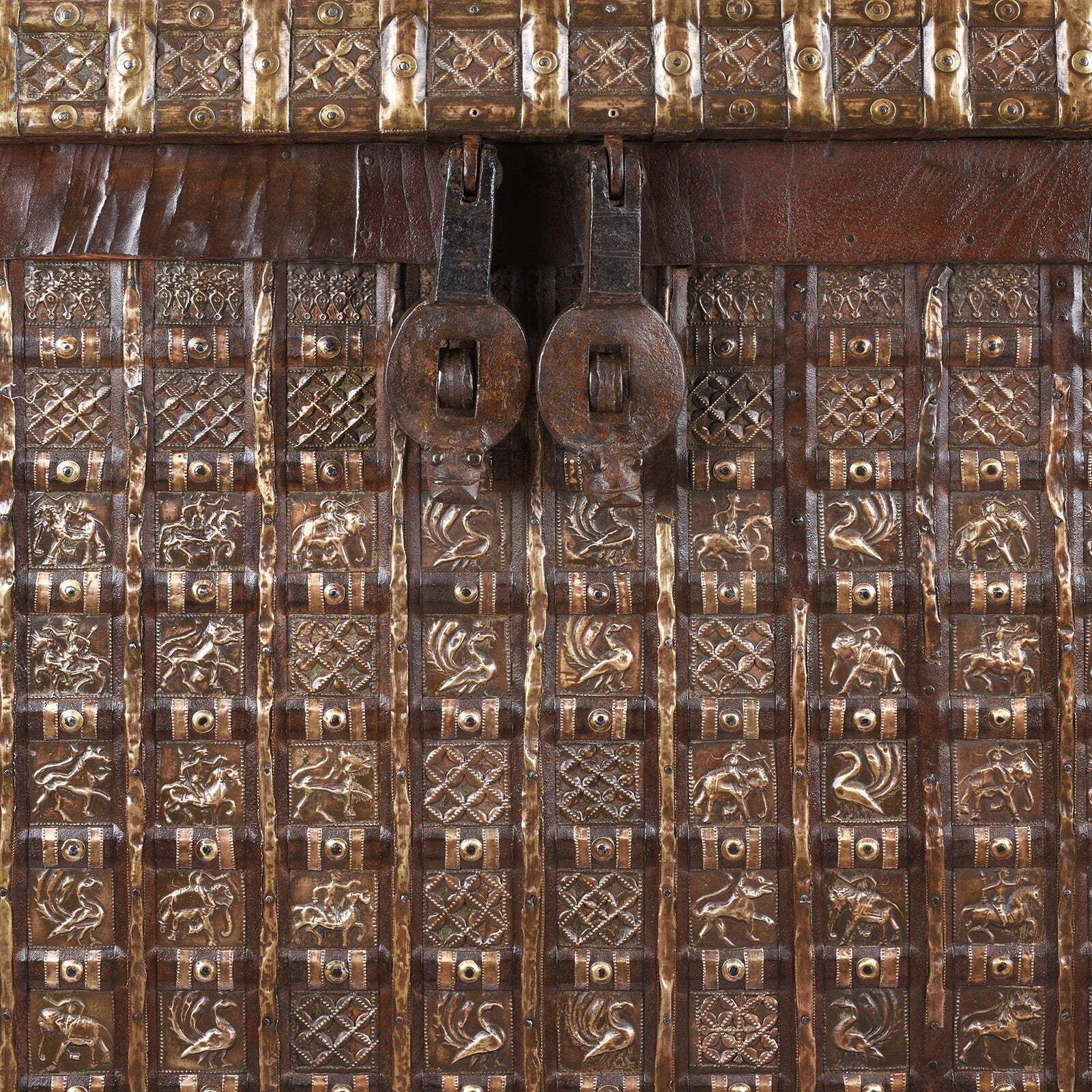 Brass Bound Rosewood Pithara Console Chest, Gujarat   19th Century photo furniture