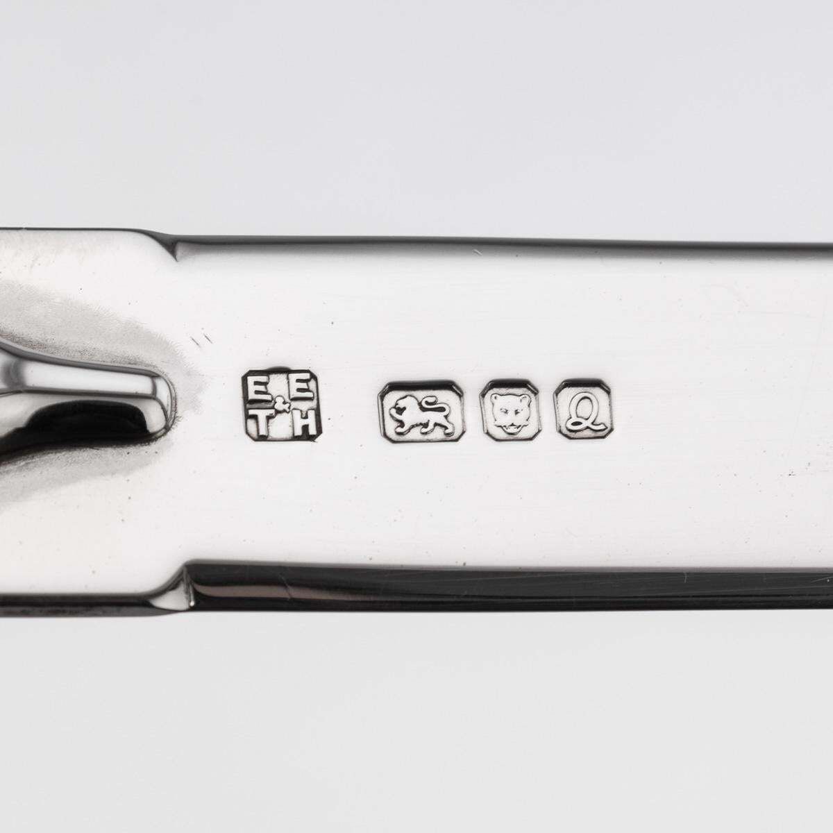 809.0 Stylish 20th Century English Solid Silver & Boar Tusk Letter Opener C.1990 photo