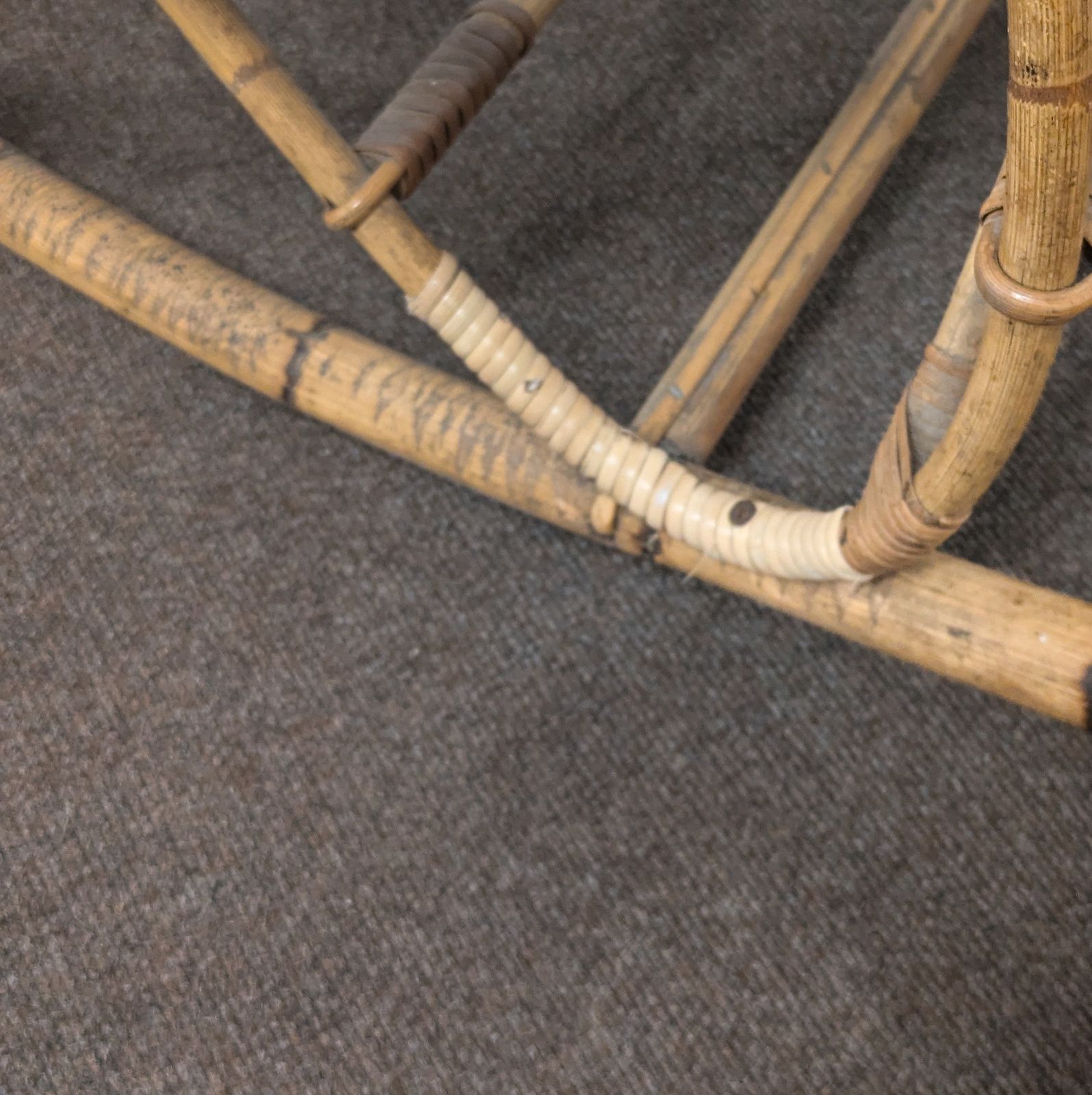 photo vinterior Bamboo Cane Rocking Chair, Franco Albini Style