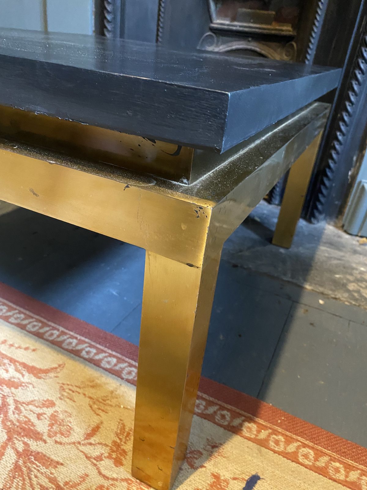 Pair Of French Mid Century Brass Side Tables photo 695.0