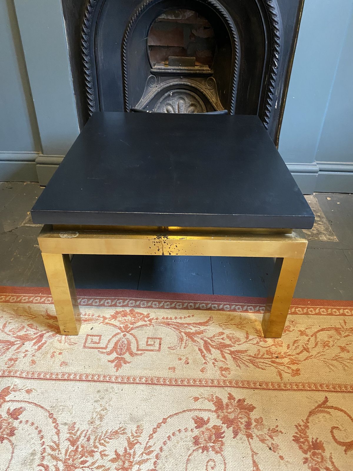 photo for sale Pair Of French Mid Century Brass Side Tables