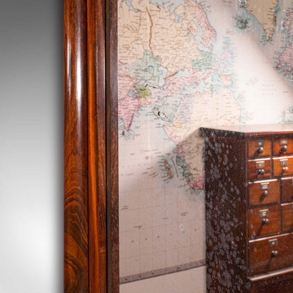 Very Tall 8' Antique Empire Style Mirror, Italian, Walnut, Marble, Victorian photo 7089.0