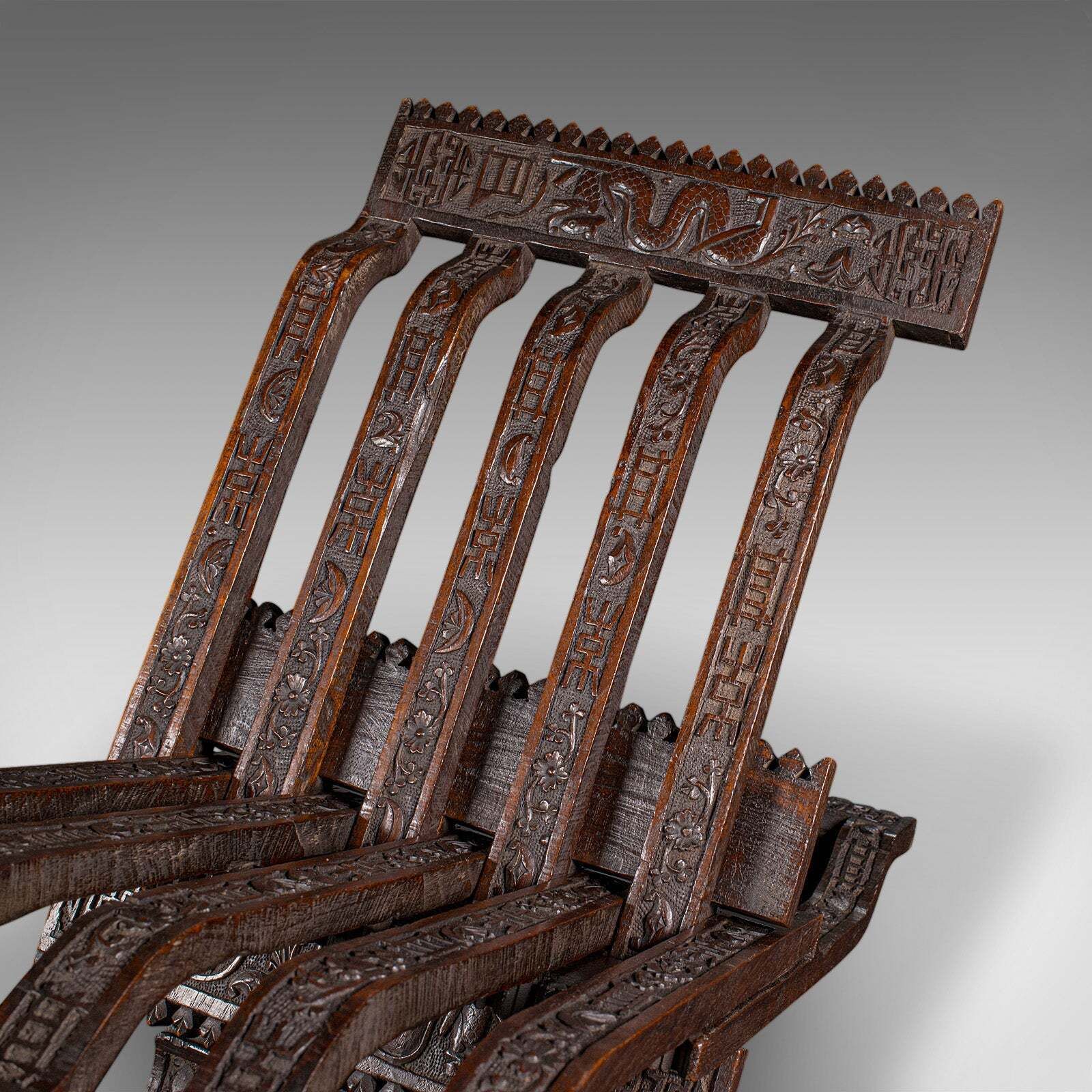 photo furniture Antique Scholar’s Reading Stand, Oriental, Folding Book Pedestal, Victorian