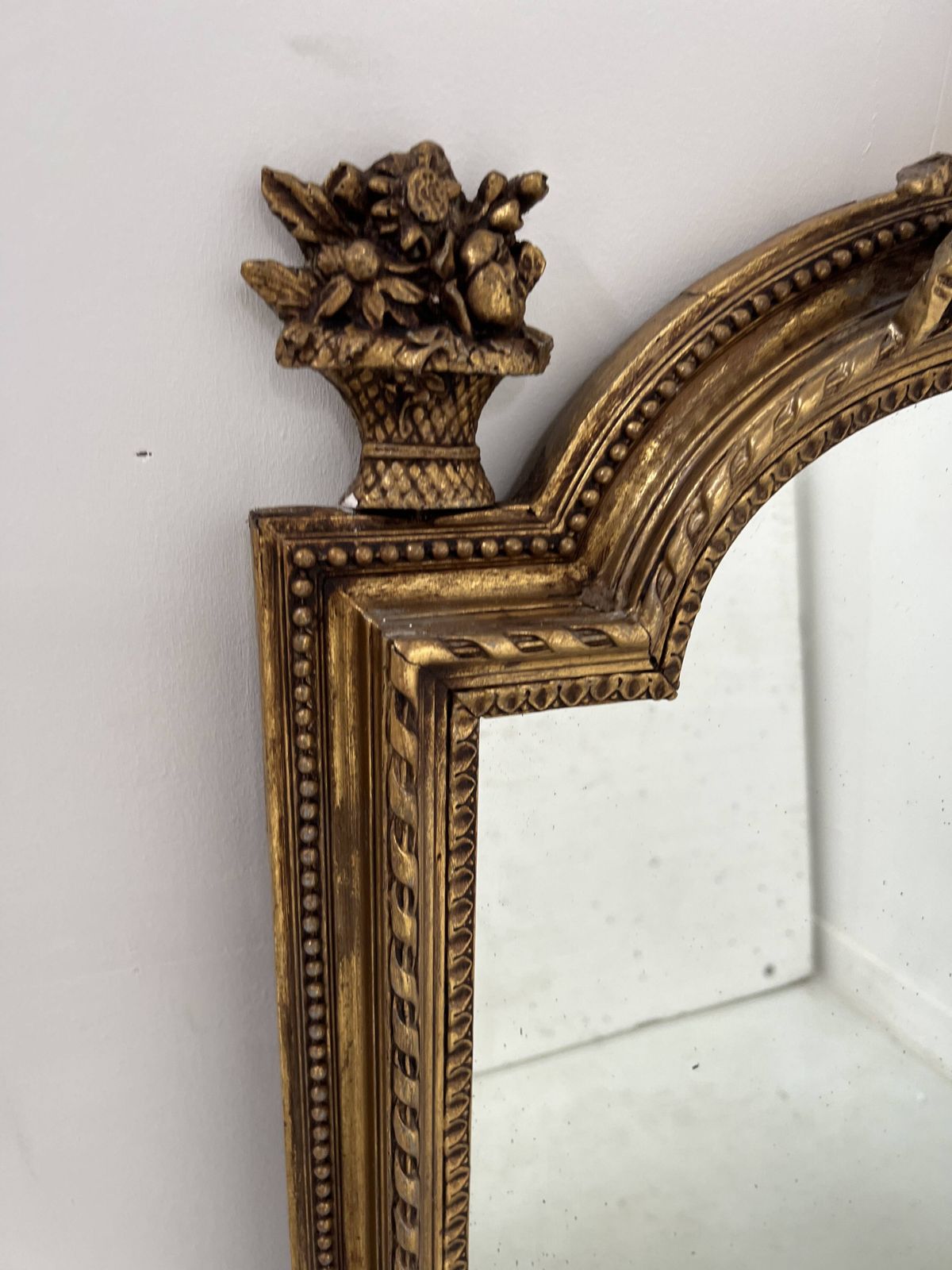 Home Decor Louis XVI Style Mirror In Wood And Gilded Stucco, 19th Century photo