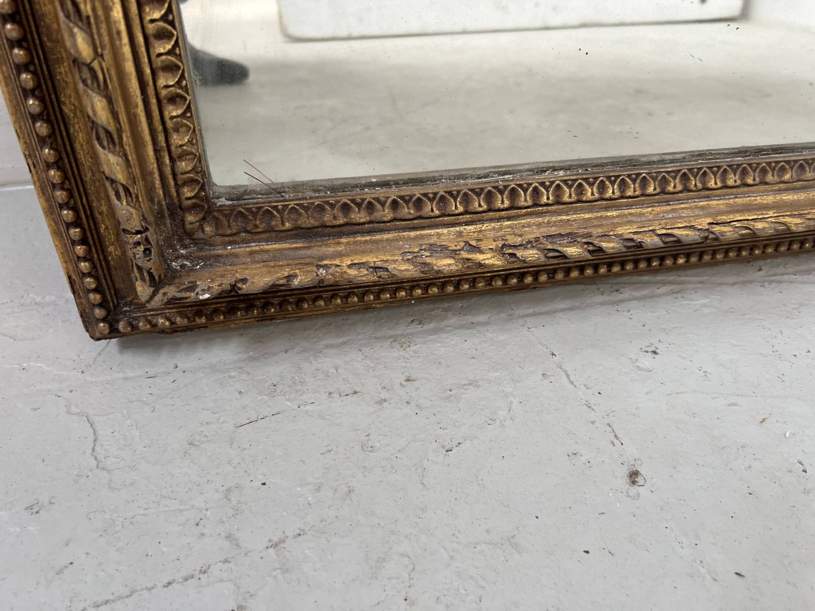photo vinterior Louis XVI Style Mirror In Wood And Gilded Stucco, 19th Century
