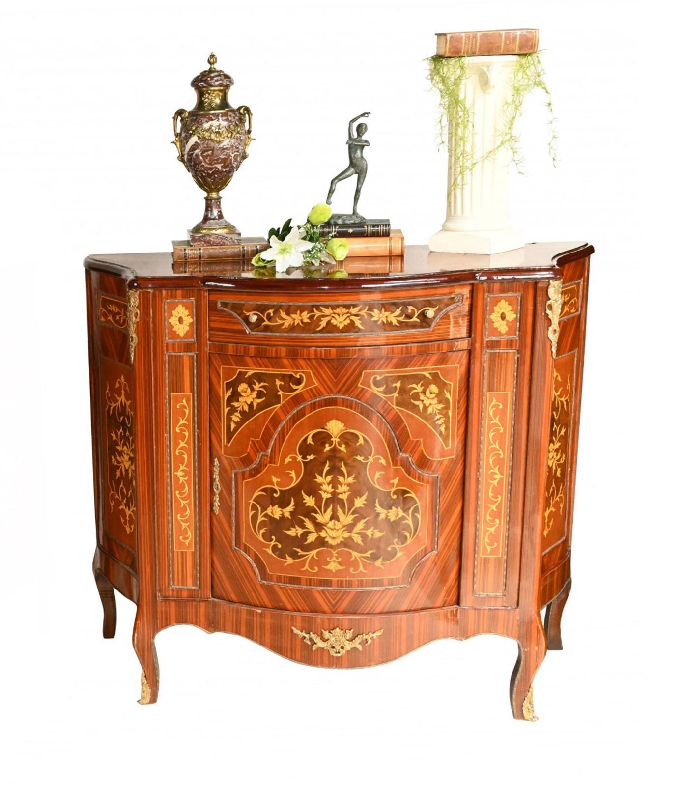 French Empire Cabinet Chest Marquetry Inlay