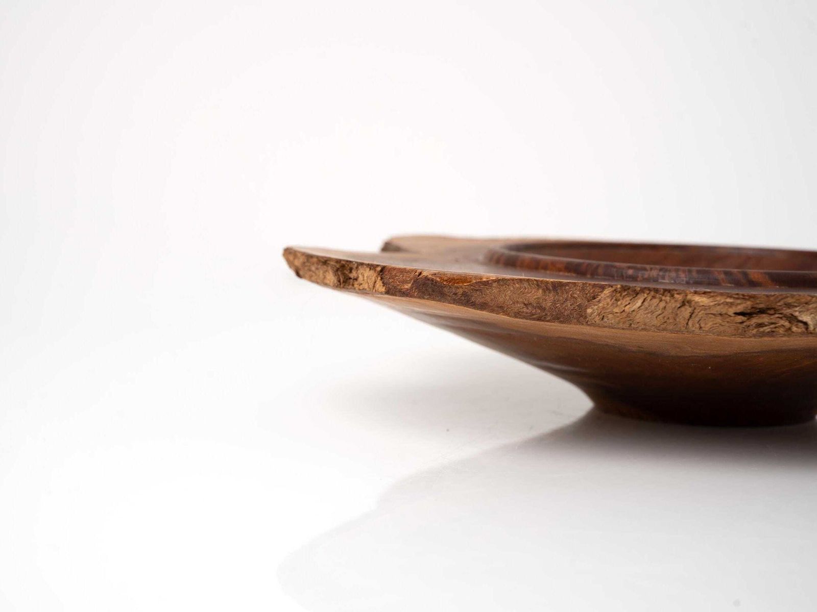 Vintage Waney Edge Bowl | Vintage Wood Bowl | Mid Century Wood Bowl photo vinterior