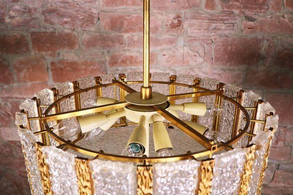 Bronze Drum Chandelier In Murano Glass From Kalmar photo vinterior