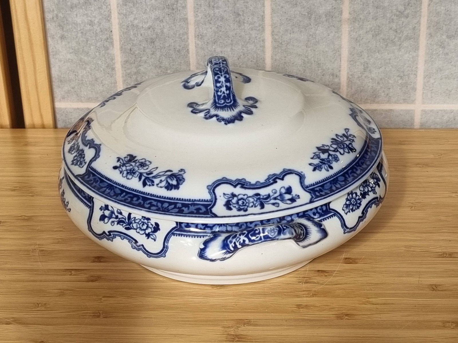 Antique Lidded Dish By Losol Ware Romney In Blue And White Floral English China, Collectible Tableware For Fine Dining // Ashleyparkerva photo buy