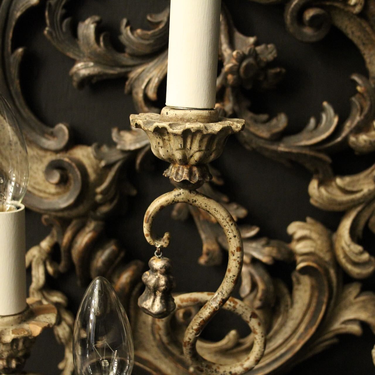 Florentine Silver Giltwood Antique Wall Lights photo furniture