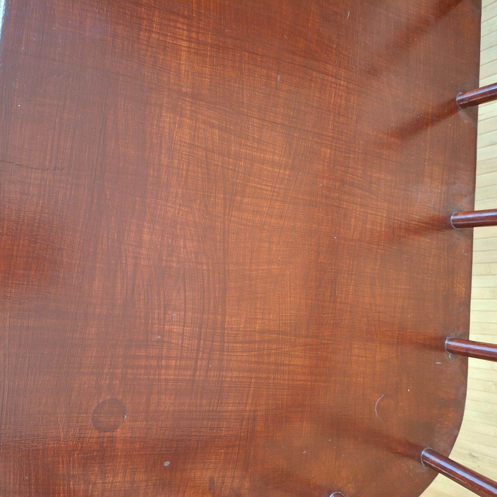 525.0 Fab Vintage Chippy Heath Mid Century Teak Telephone Seat Hall Table Goatskin photo