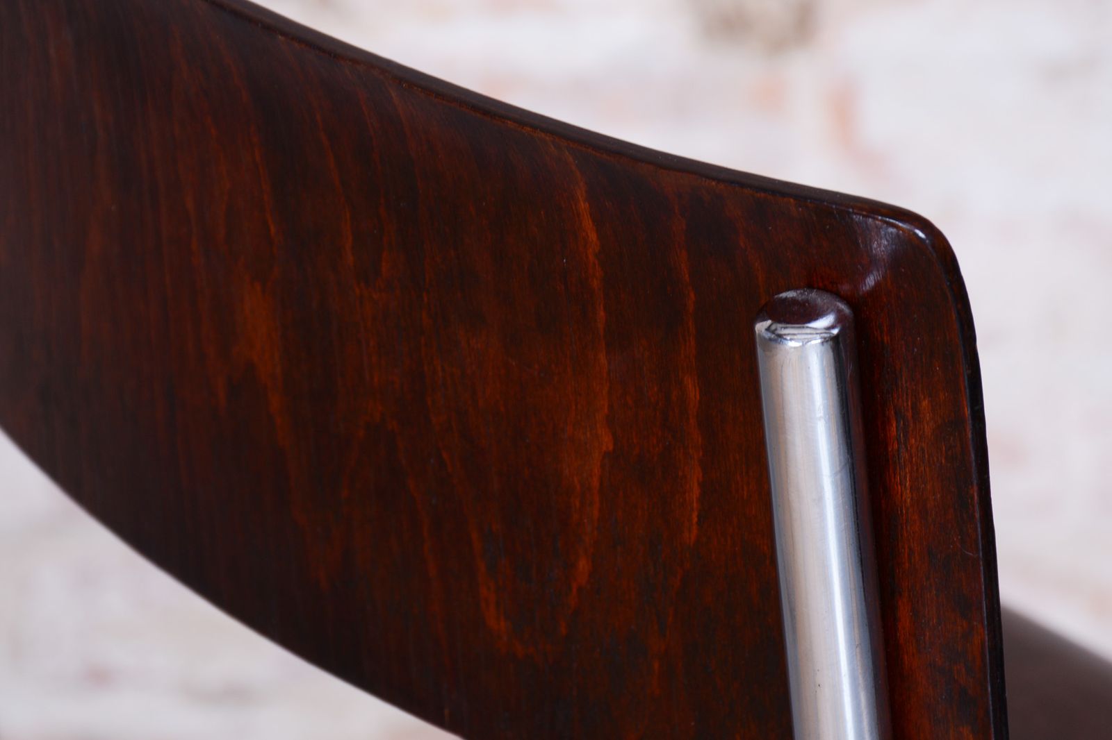 photo furniture Restored Bauhaus Chair, By Mart Stam For R. Slezak, Beech, Chrome, Czech, 1920s