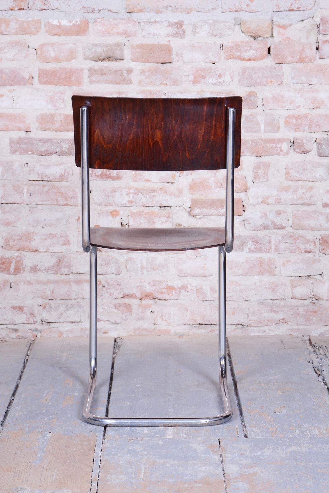 photo for sale Restored Bauhaus Chair, By Mart Stam For R. Slezak, Beech, Chrome, Czech, 1920s