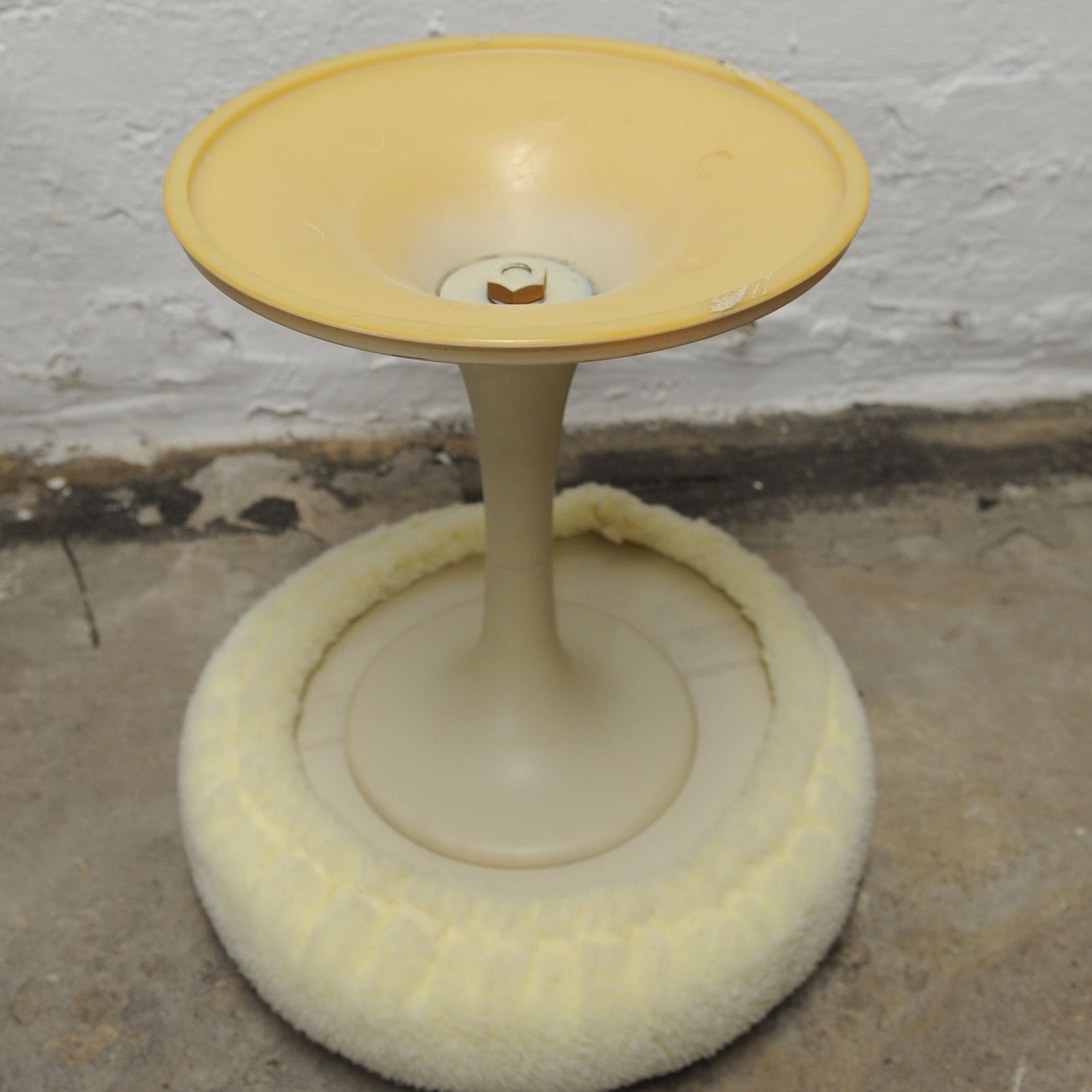 Vintage Cream Space Age Tulip Stool, 1960s photo Furniture
